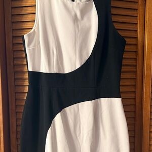New York & Company Black and White Mini Dress